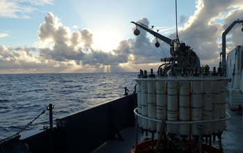 equipment on ship for retrieving samples of ocean water for shipboard